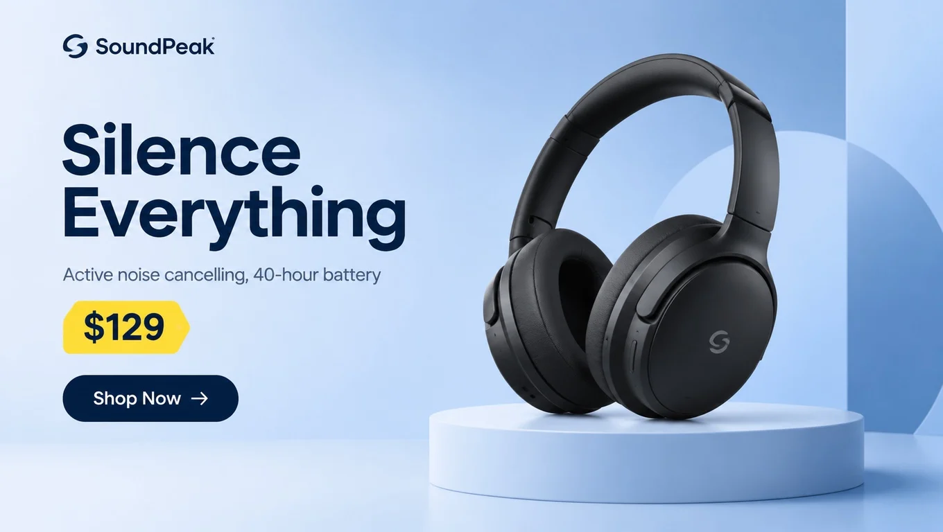 Headphones product banner — original flat image before splitting